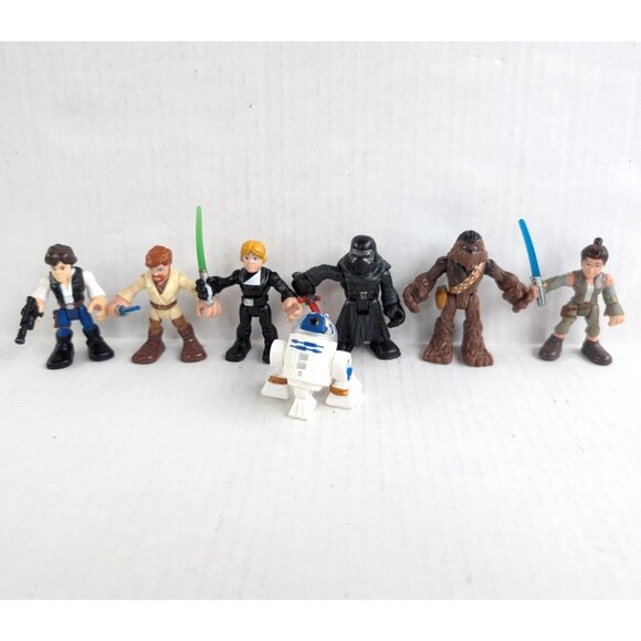 Star Wars Galactic Heroes Figure Lot Han Solo Rey Kylo Ren Luke Skywalker R2D2 - Picture 1 of 4